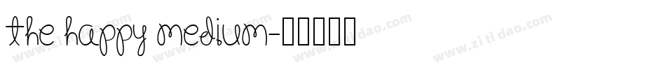 The happy medium字体转换